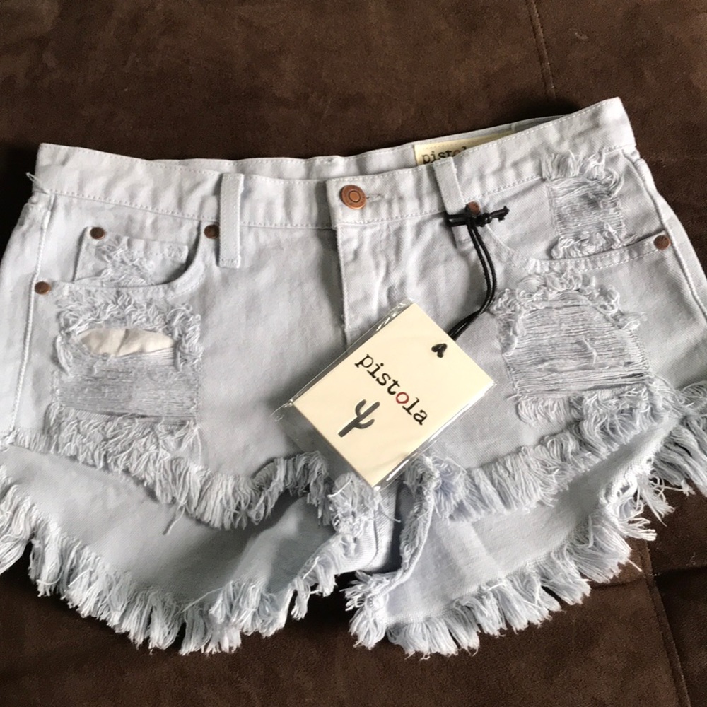 SOLD nwt pistola jean shorts In light blue
